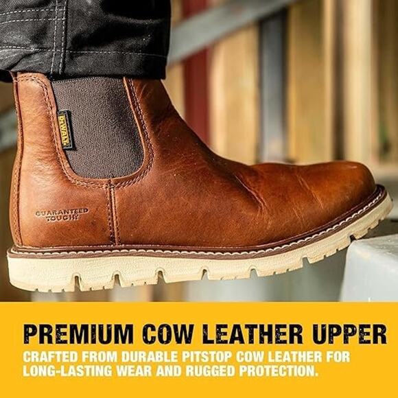 DEWALT Flex Albany 6” Chelsea Work Boots Leather Water Resistant Men 13 NIB - Picture 6 of 9